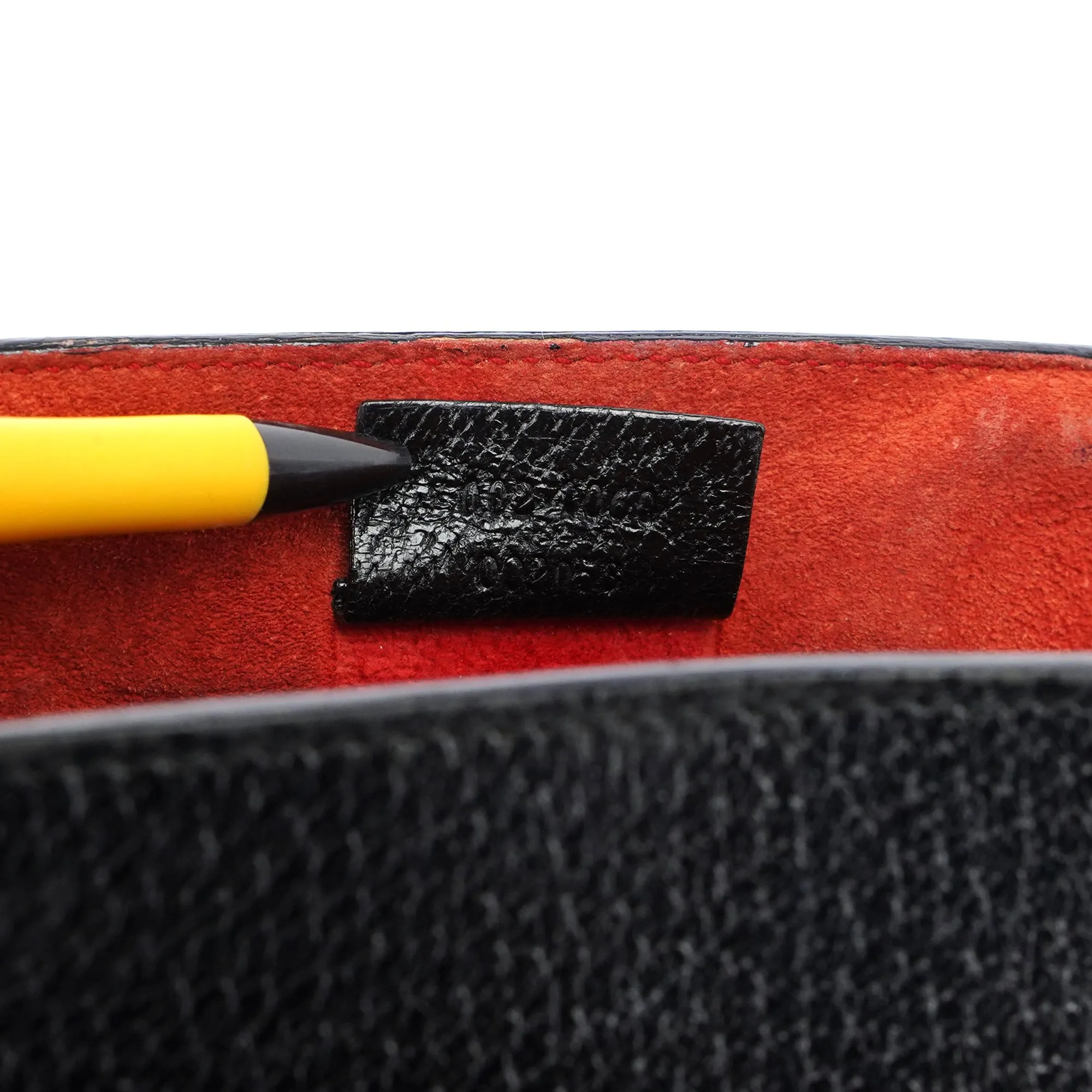 002 1061 Black Leather Bamboo Tote