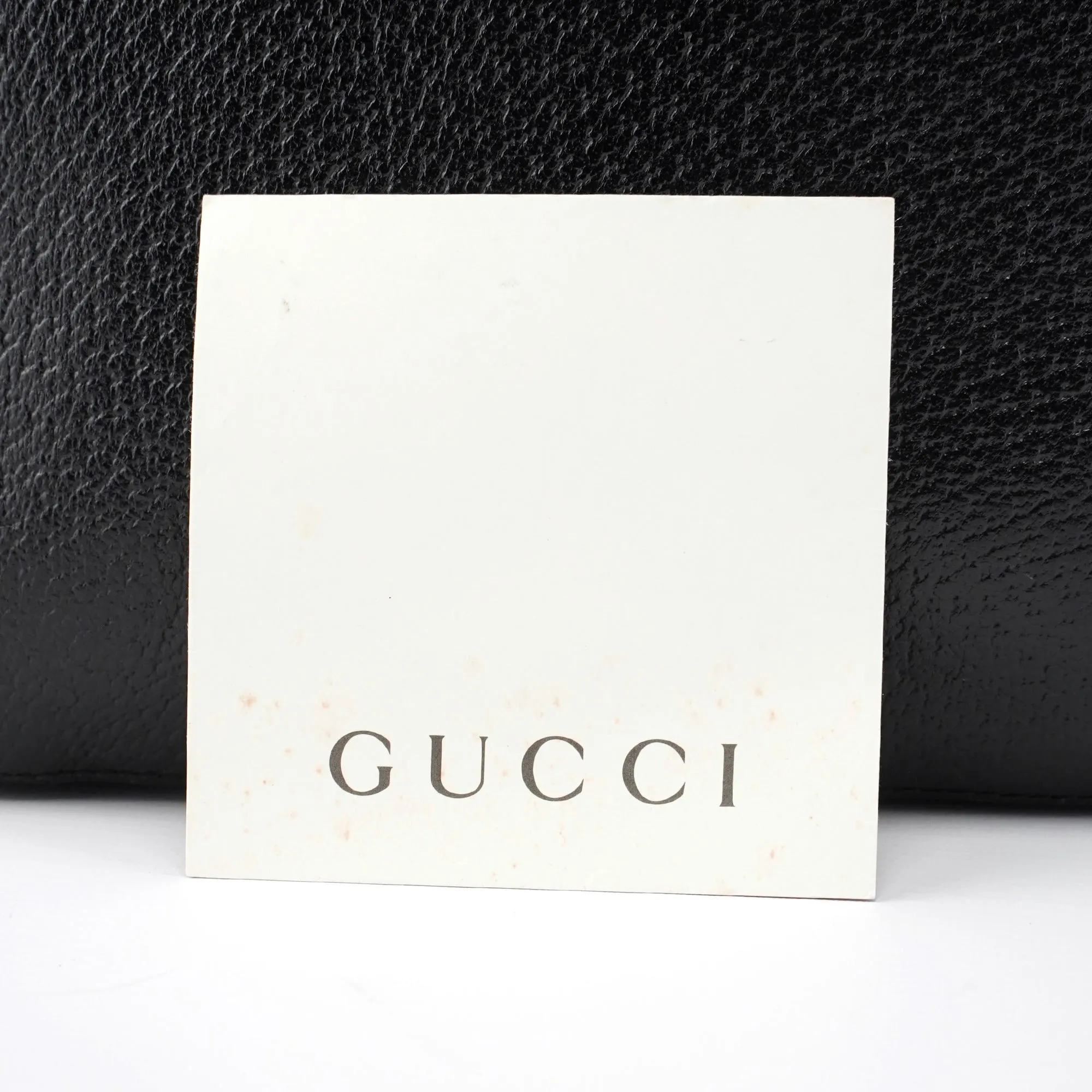 002 1061 Black Leather Bamboo Tote
