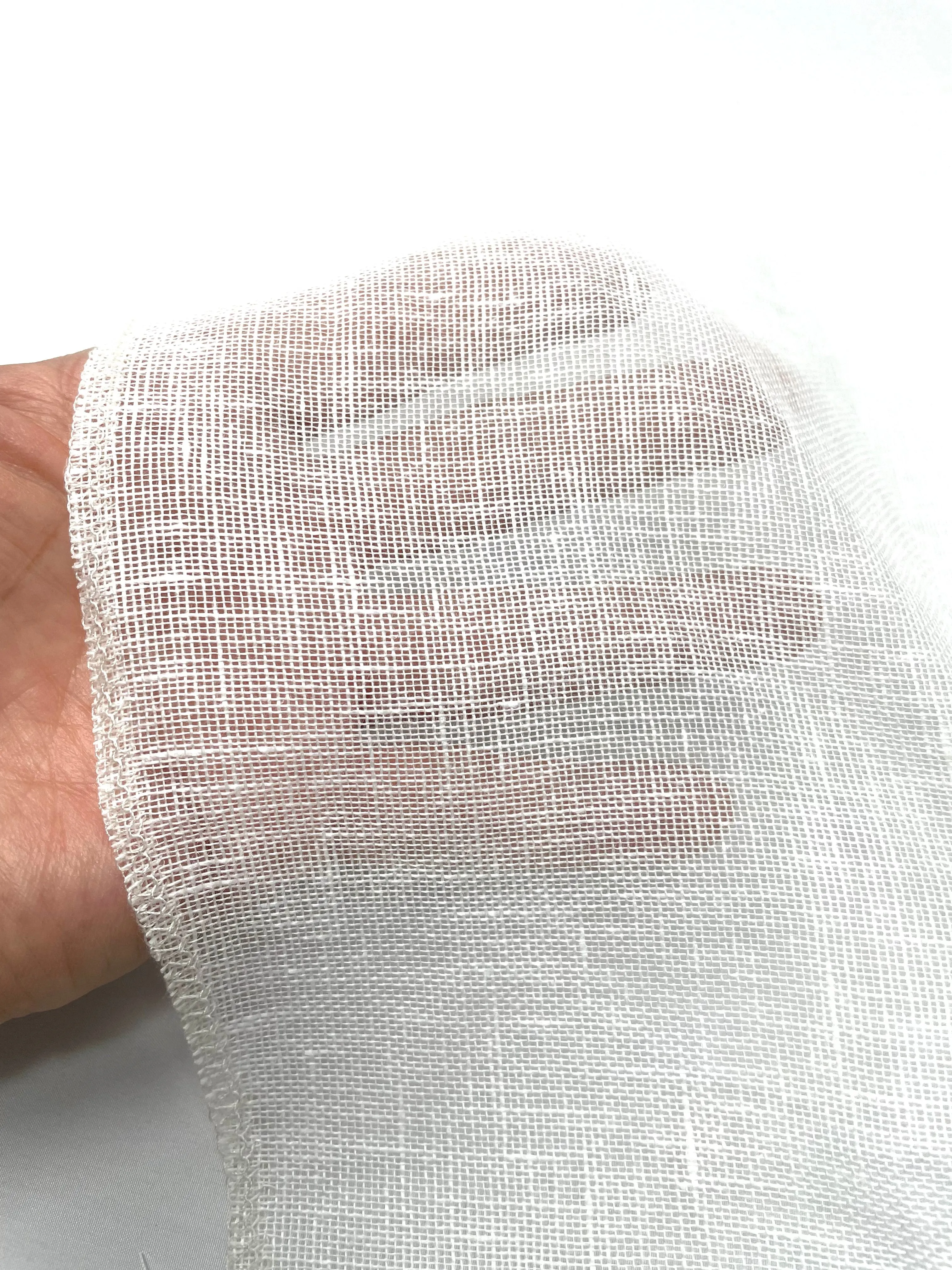 100% Natural Sheer Linen Fabric By The Yard/CL1050