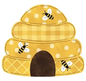 12” Metal Embossed Beehive Sign - MD0794