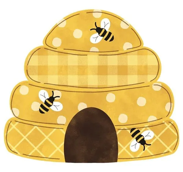 12” Metal Embossed Beehive Sign - MD0794