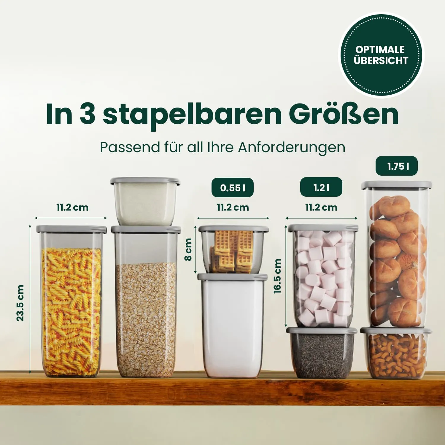 12x1750 ml - Vorratsdosen mit Deckel