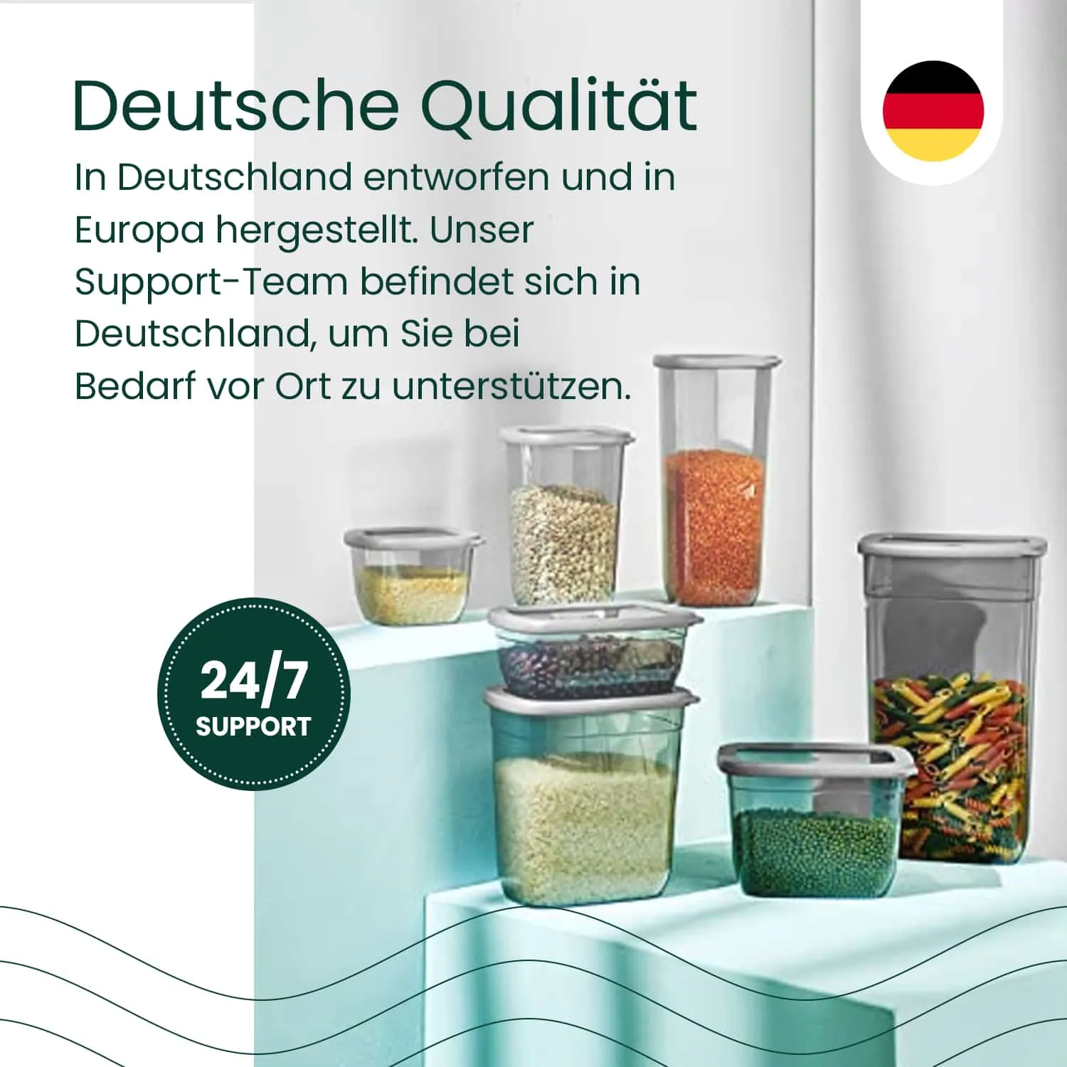 12x1750 ml - Vorratsdosen mit Deckel