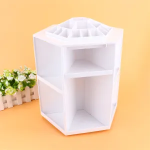 1Pcs 360 DEGREE ROTATING COSMETIC ORGANIZER MAKE UP BOX BRUSH HOLDER CLEANUP DISPLAY