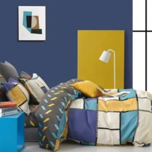 200 Thread Count Percale Cotton Printed Duvet Covers Set Madison