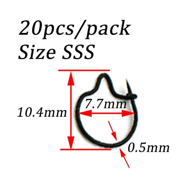 20PCS Carp Fishing Maggot Live Bait Lure Hook