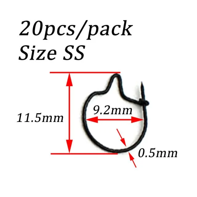 20PCS Carp Fishing Maggot Live Bait Lure Hook