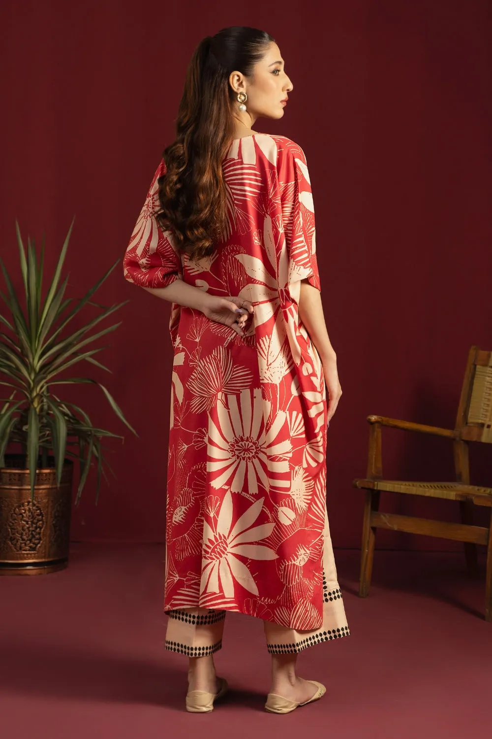 2PC Unstitched | Printed Crepe Linen Shirt   Trouser