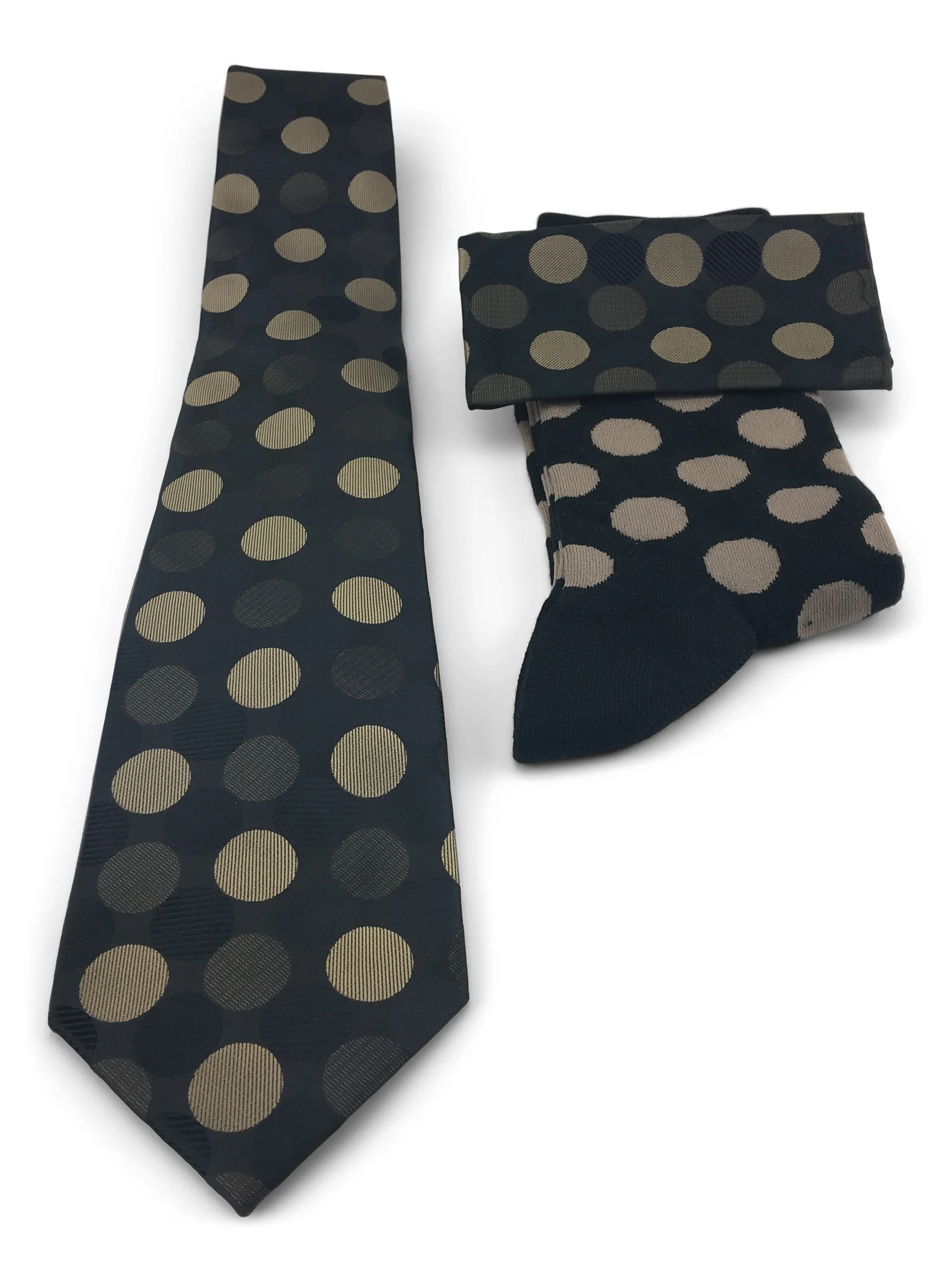 3 Piece Matching Set Necktie,Pocket Square and Power Sock Gift Box Combo