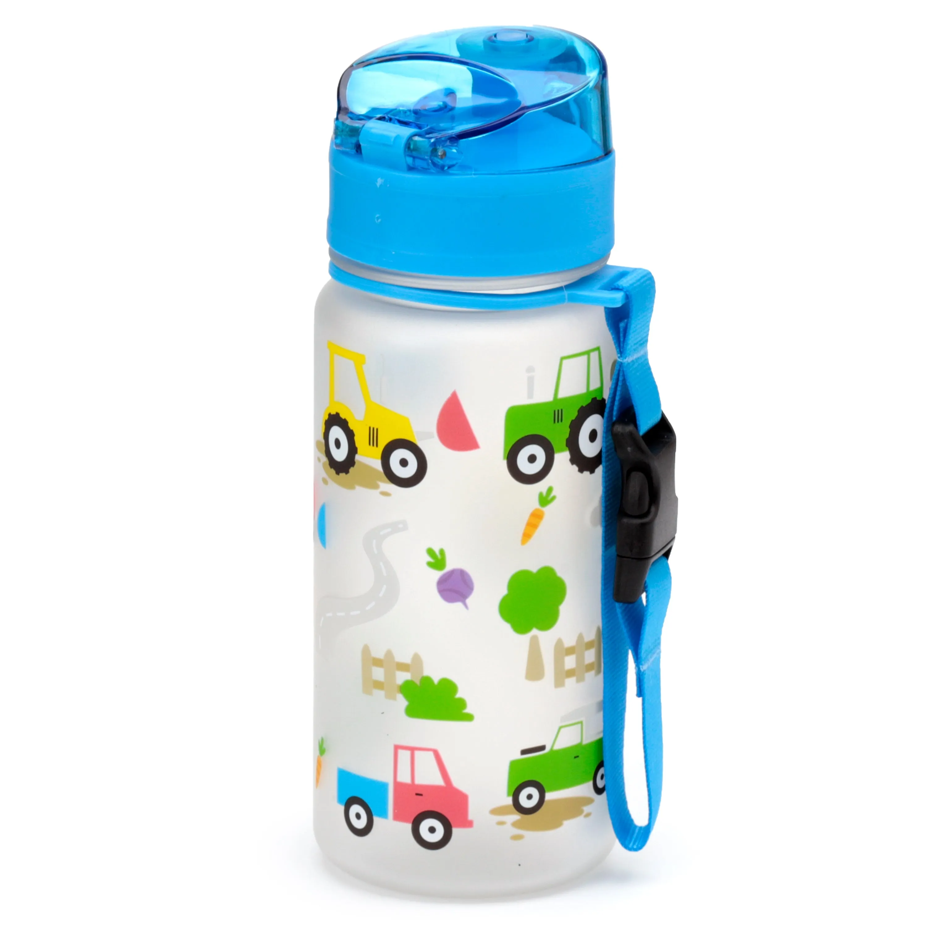 350ml Shatterproof Pop Top Children's Water Bottle - Little Tractors