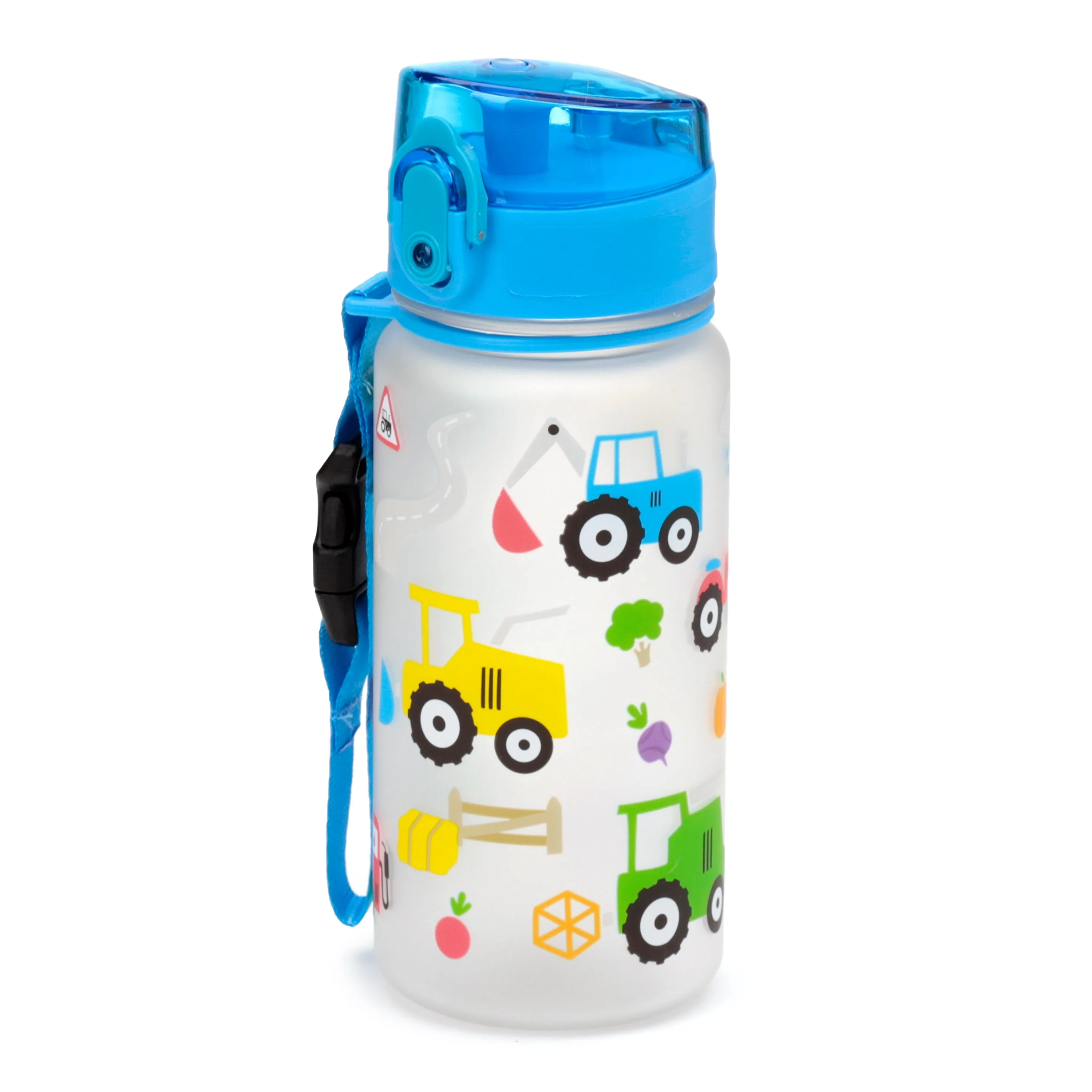 350ml Shatterproof Pop Top Children's Water Bottle - Little Tractors