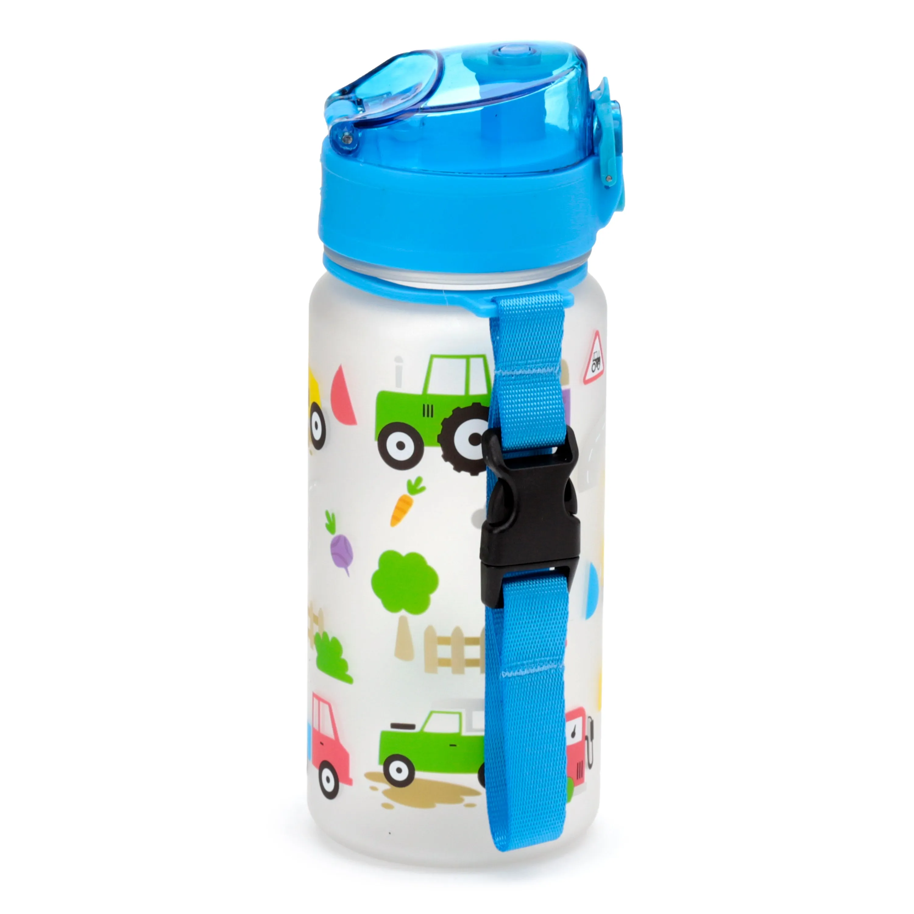 350ml Shatterproof Pop Top Children's Water Bottle - Little Tractors