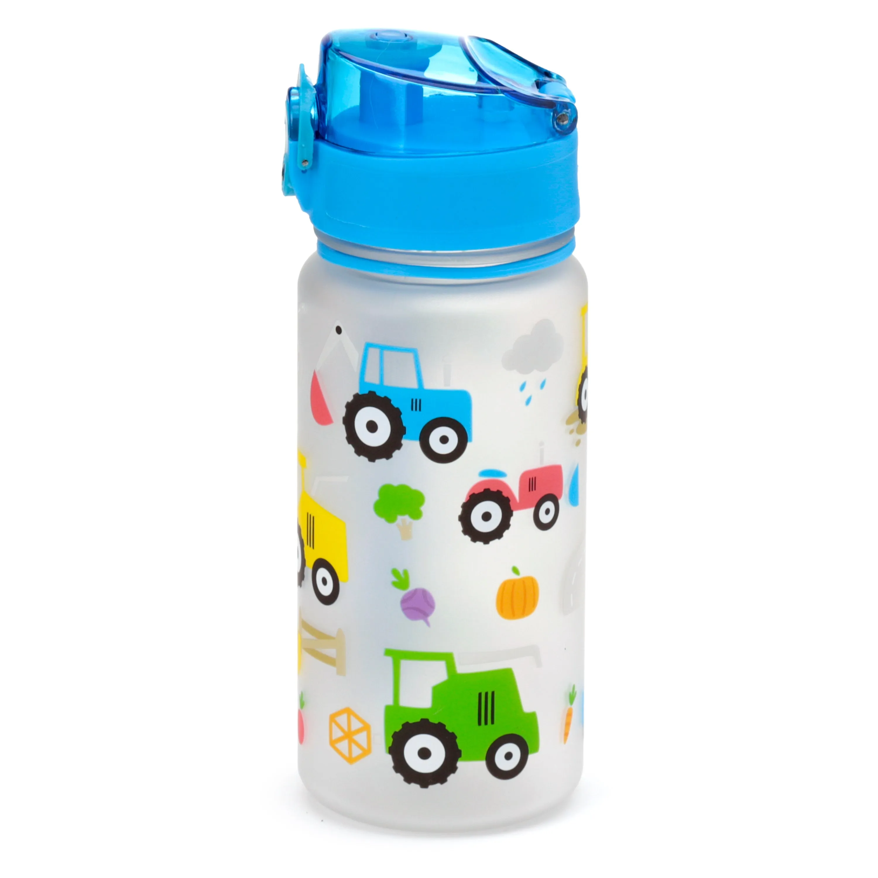 350ml Shatterproof Pop Top Children's Water Bottle - Little Tractors