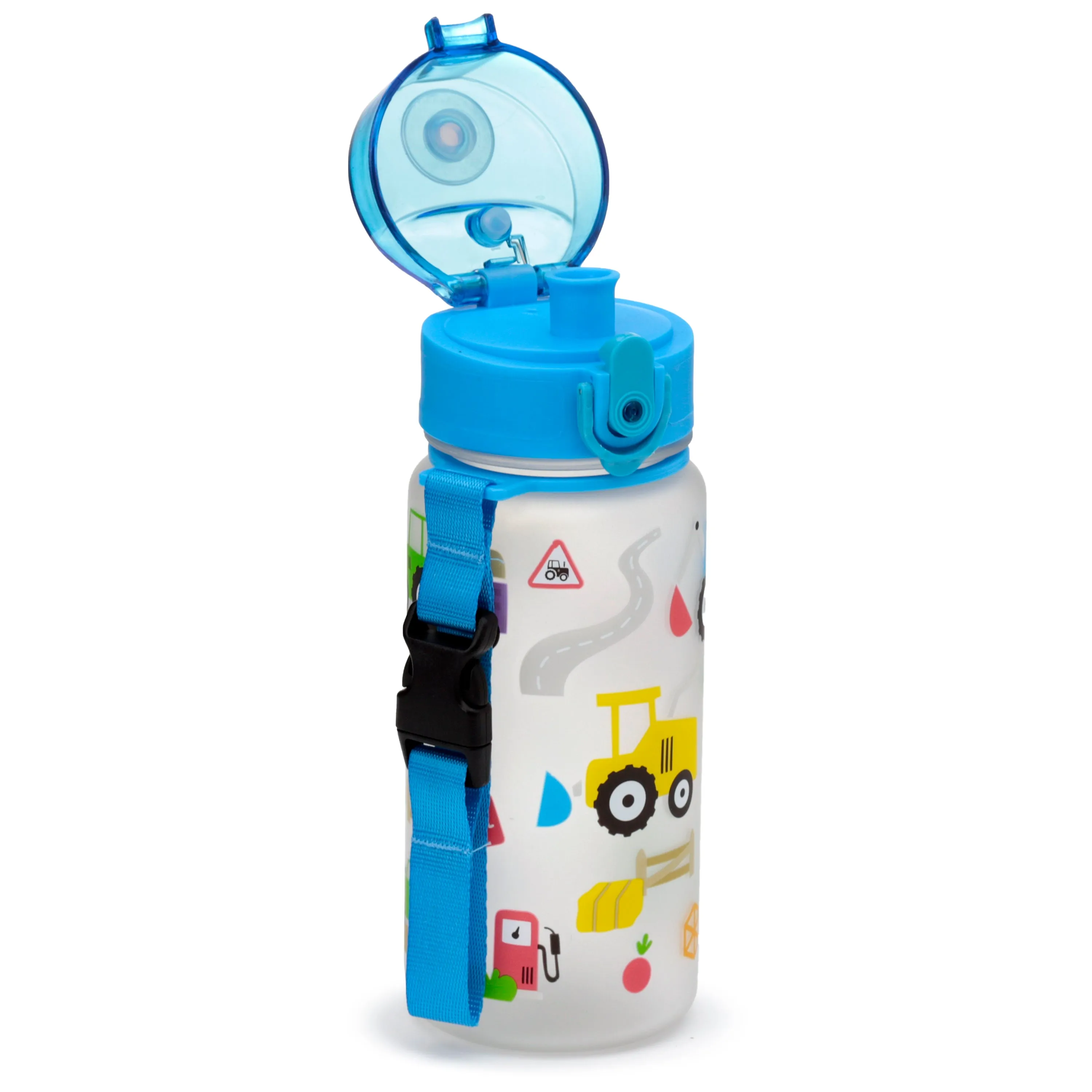 350ml Shatterproof Pop Top Children's Water Bottle - Little Tractors