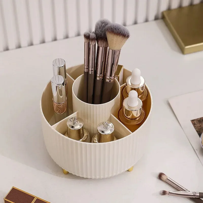 360° Rotating Makeup Brush Organizer