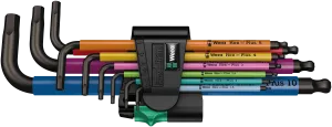 950/9 Hex-Plus Multicolour 1 L-key set, metric, BlackLaser