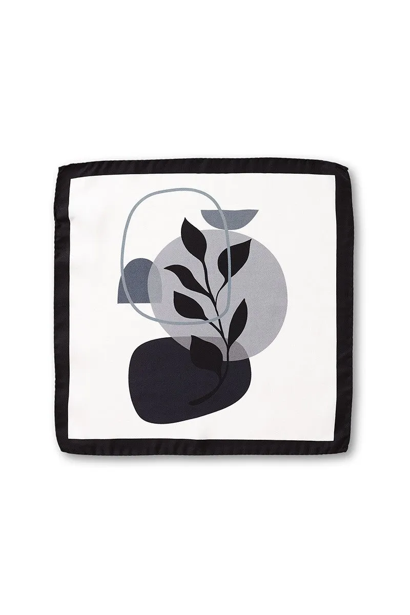 ABSTRACT LEAVES POCKET SQUARE