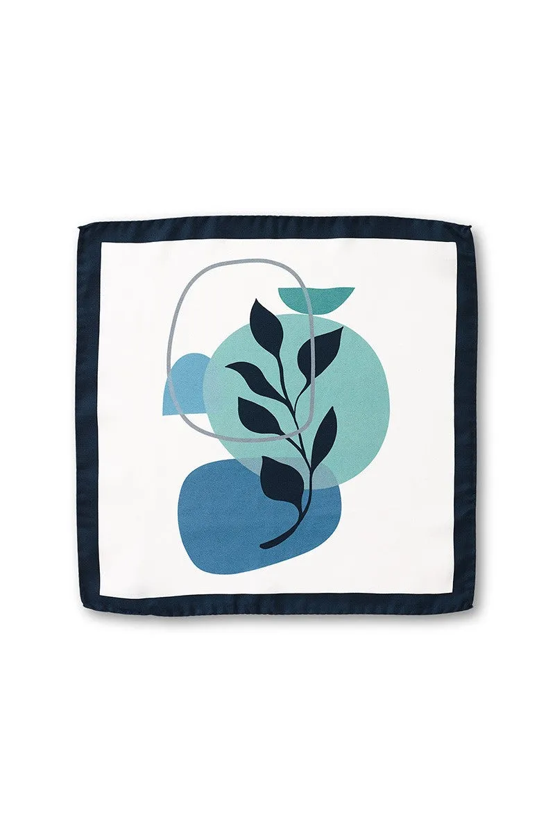 ABSTRACT LEAVES POCKET SQUARE