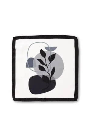 ABSTRACT LEAVES POCKET SQUARE