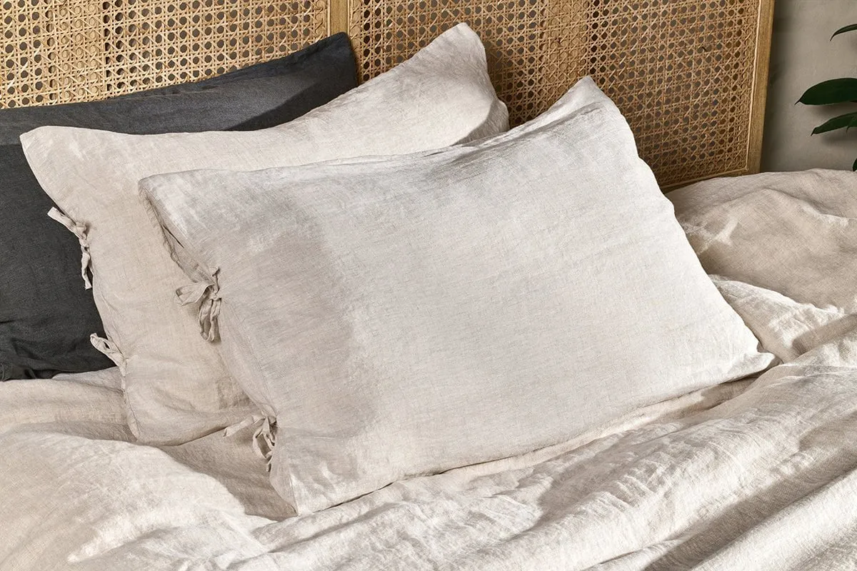 Adya Linen Housewife Pillowcase Pair - Natural