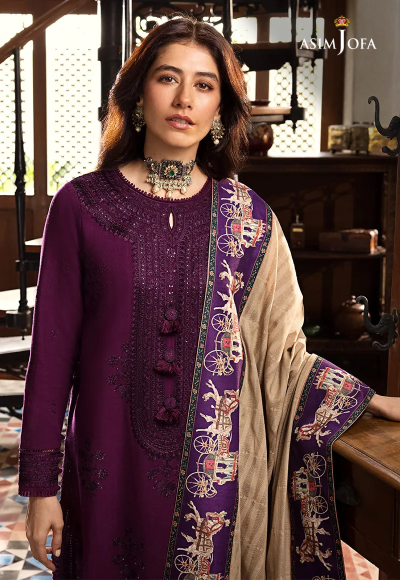 AJK-02 |  Asim Jofa The Syra Edit Kashmiri Embroidered Collection 2022 | Unstitched Embroidered Winter Suits