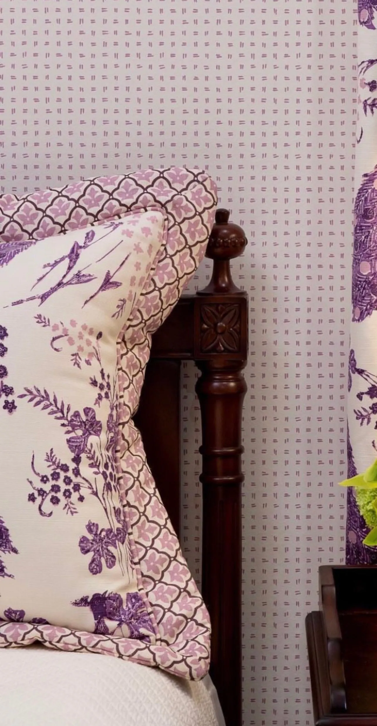 Alan Campbell Fabric: Tate - Custom Navy on Tinted Belgian Linen / Cotton