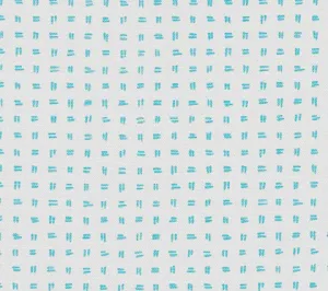 Alan Campbell Fabric: Tate - Custom Turquoise on White Belgian Linen / Cotton
