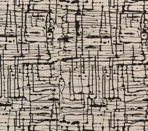 Alan Campbell Fabric: Twill - Custom Black on Oatmeal Belgian Linen / Cotton