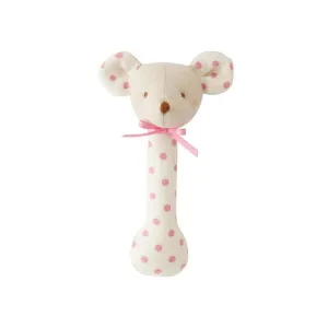 Alimrose Berry Polka Mouse Stick Rattle