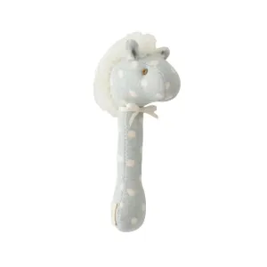Alimrose Duck Egg Blue Horse Stick Rattle