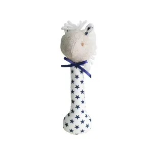 Alimrose Navy Star Horse Stick Rattle