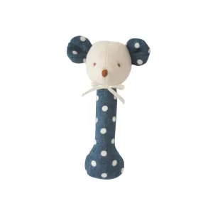 Alimrose Ocean Blue Mouse Stick Rattle