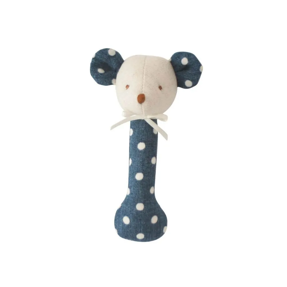 Alimrose Ocean Blue Mouse Stick Rattle