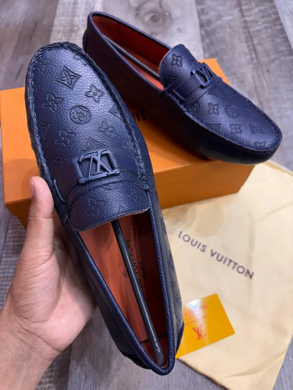 All  Over Embossed Logo Loafers For Men