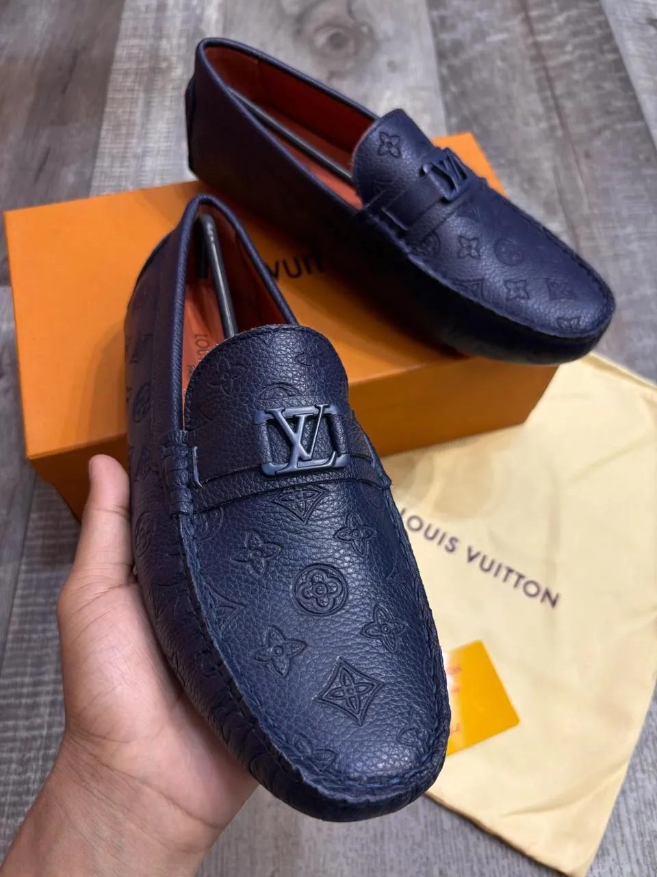 All  Over Embossed Logo Loafers For Men