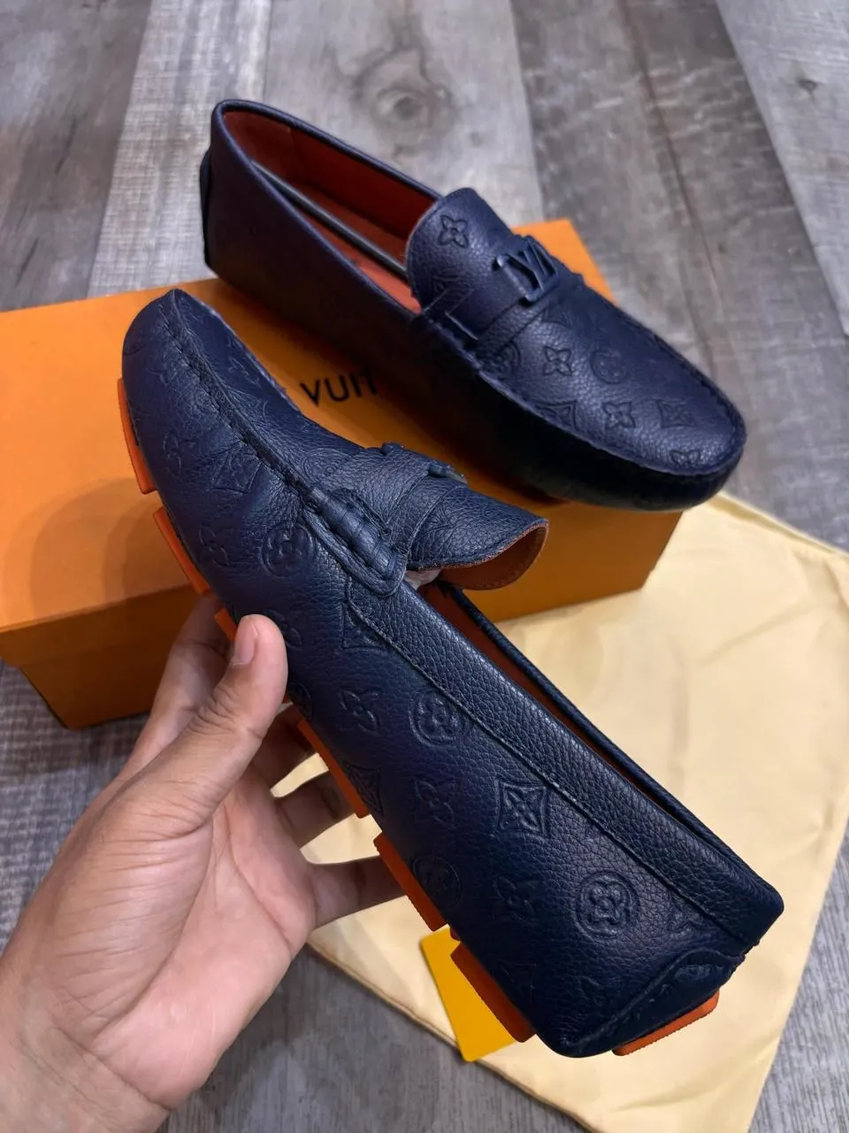 All  Over Embossed Logo Loafers For Men