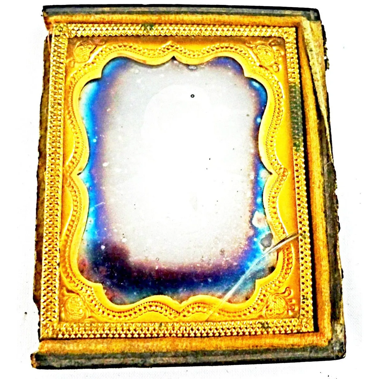 Antique Daguerreotype Young Boy in Gold Case