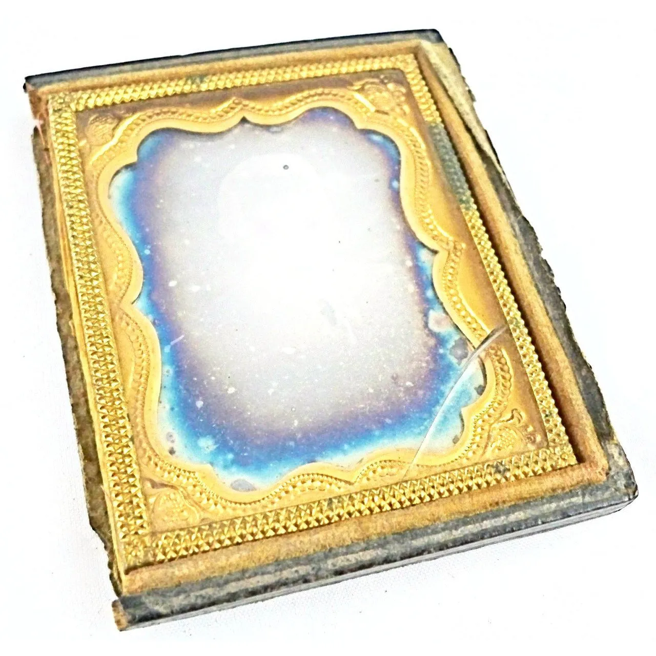 Antique Daguerreotype Young Boy in Gold Case