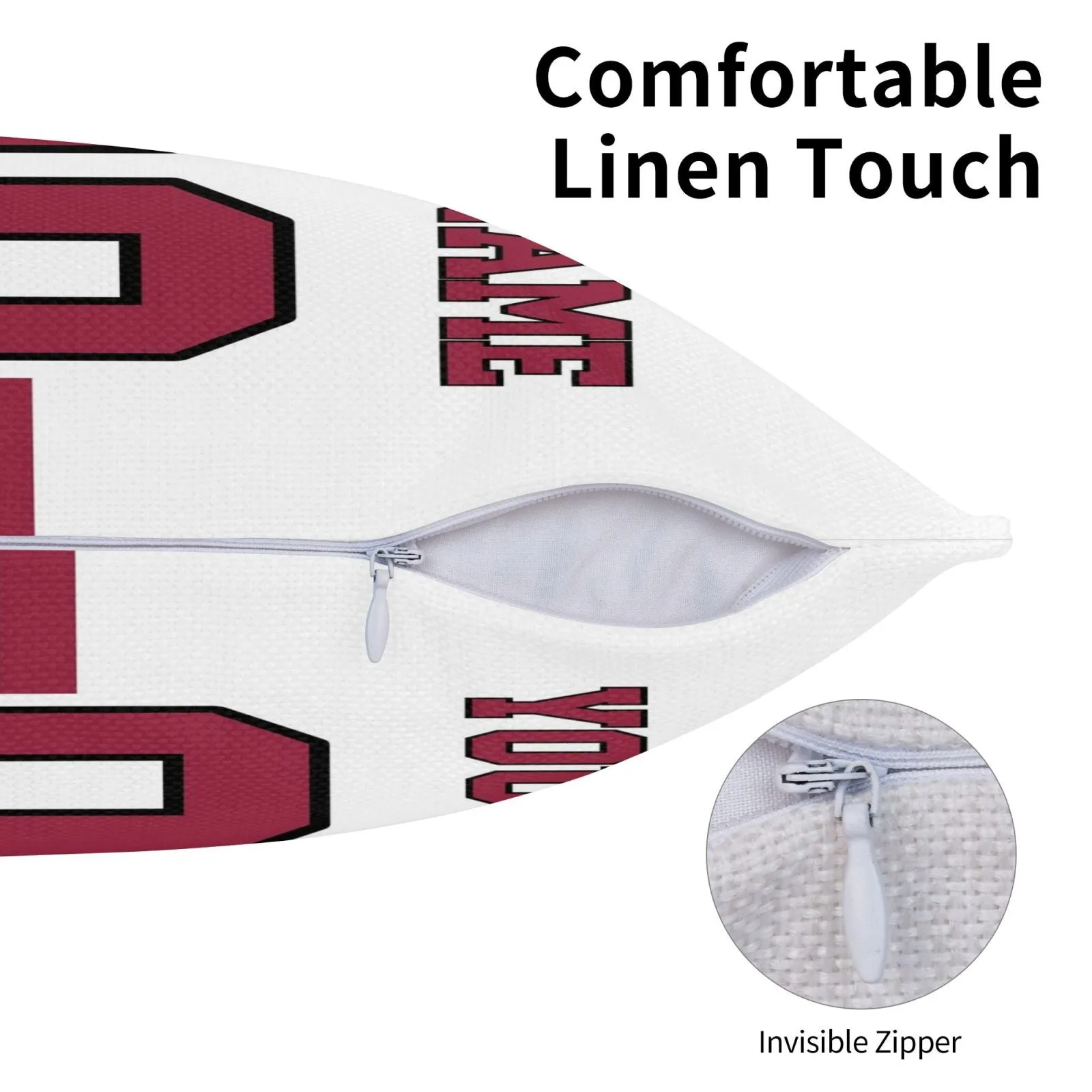 Arizona Cardinals Football Team Decorative Throw Pillow Case Print Personalized Football Style Fans Letters & Number Pillowcase Birthday Gift