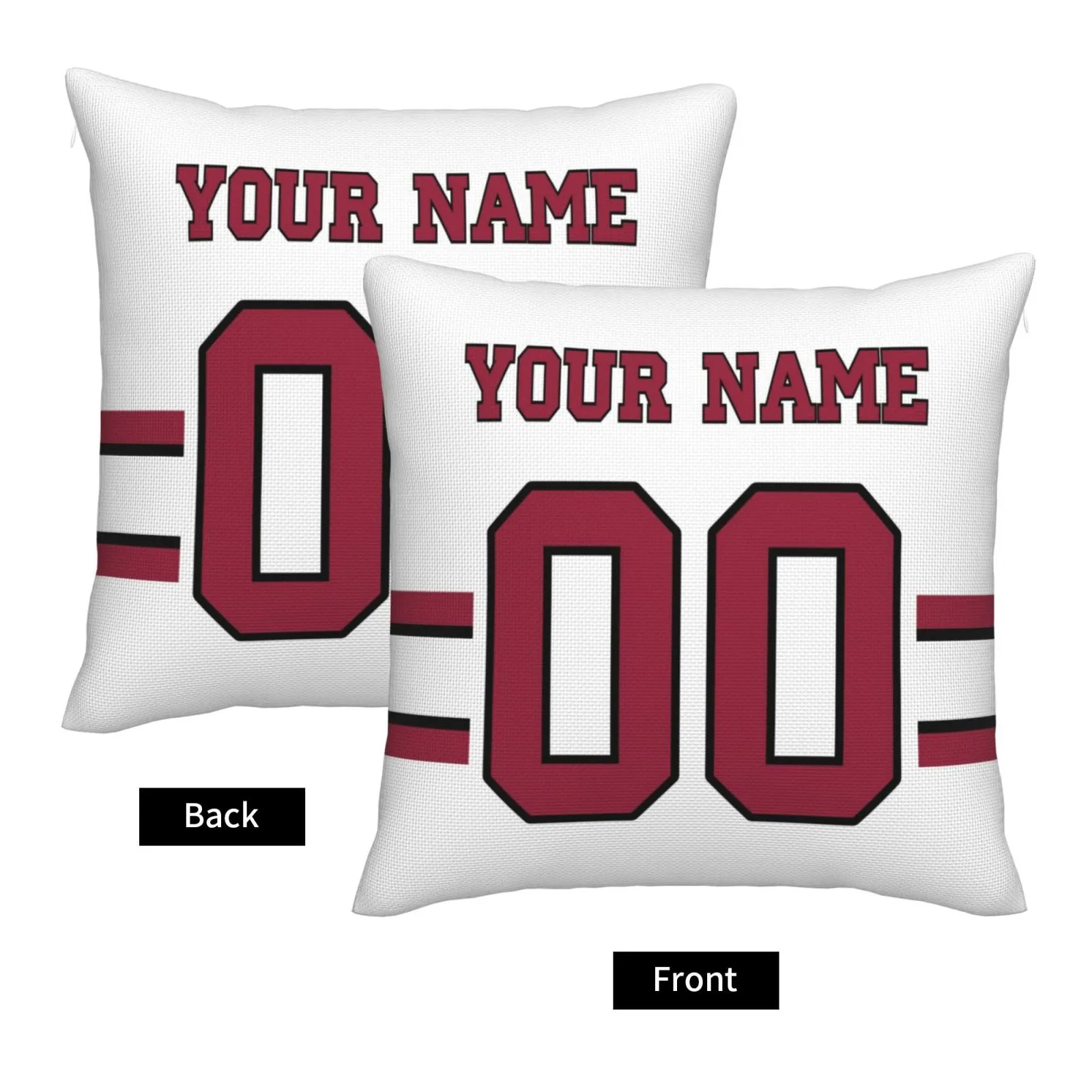 Arizona Cardinals Football Team Decorative Throw Pillow Case Print Personalized Football Style Fans Letters & Number Pillowcase Birthday Gift