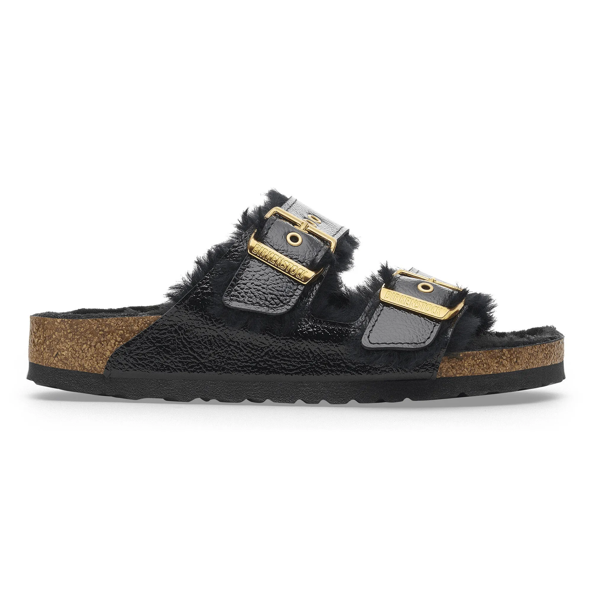 Arizona Shearling Eyeletes | Patent Leather | Naplak Black