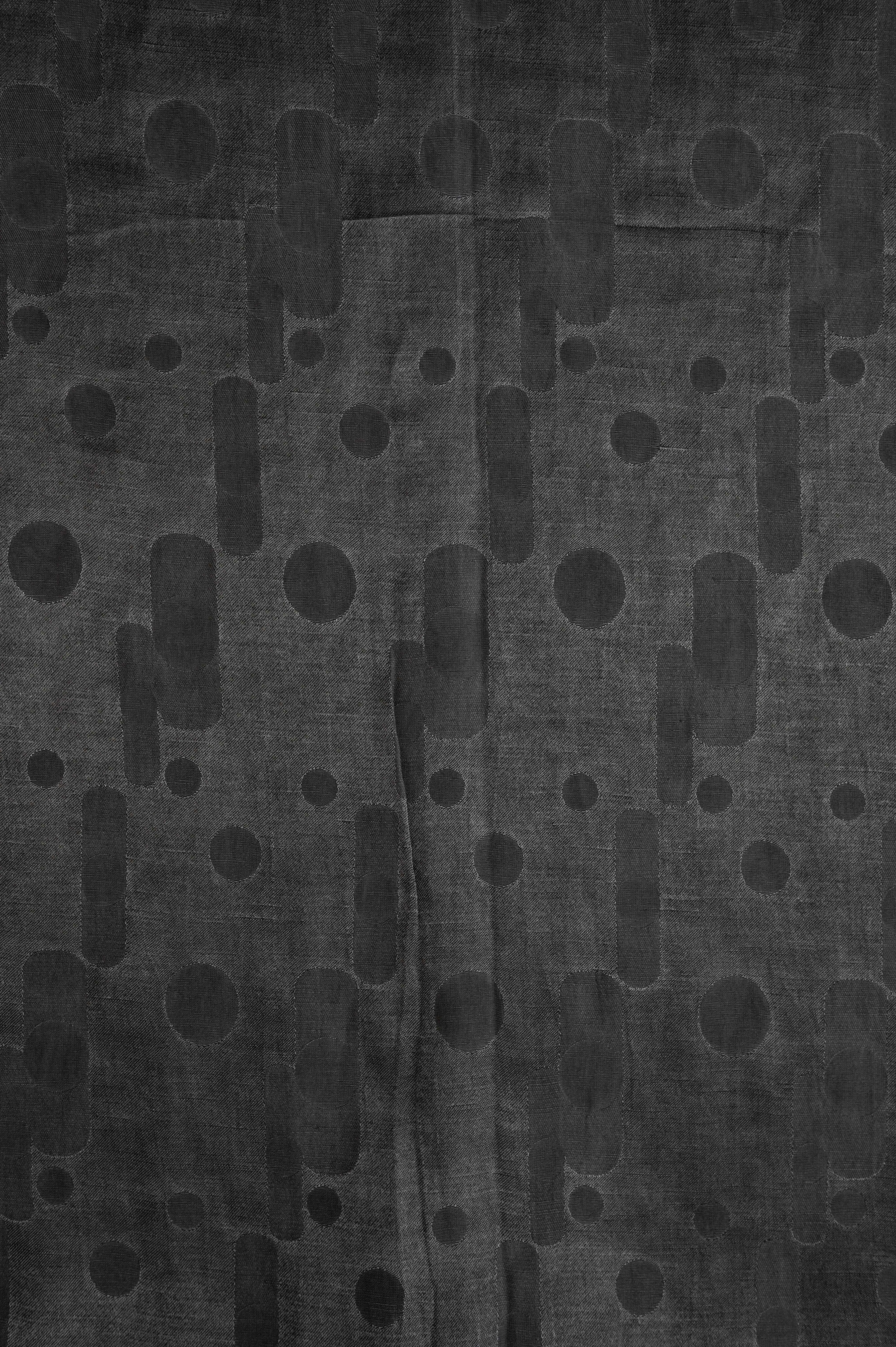 Art Deco Shapes Silk/Linen/Cotton Damask - Grey