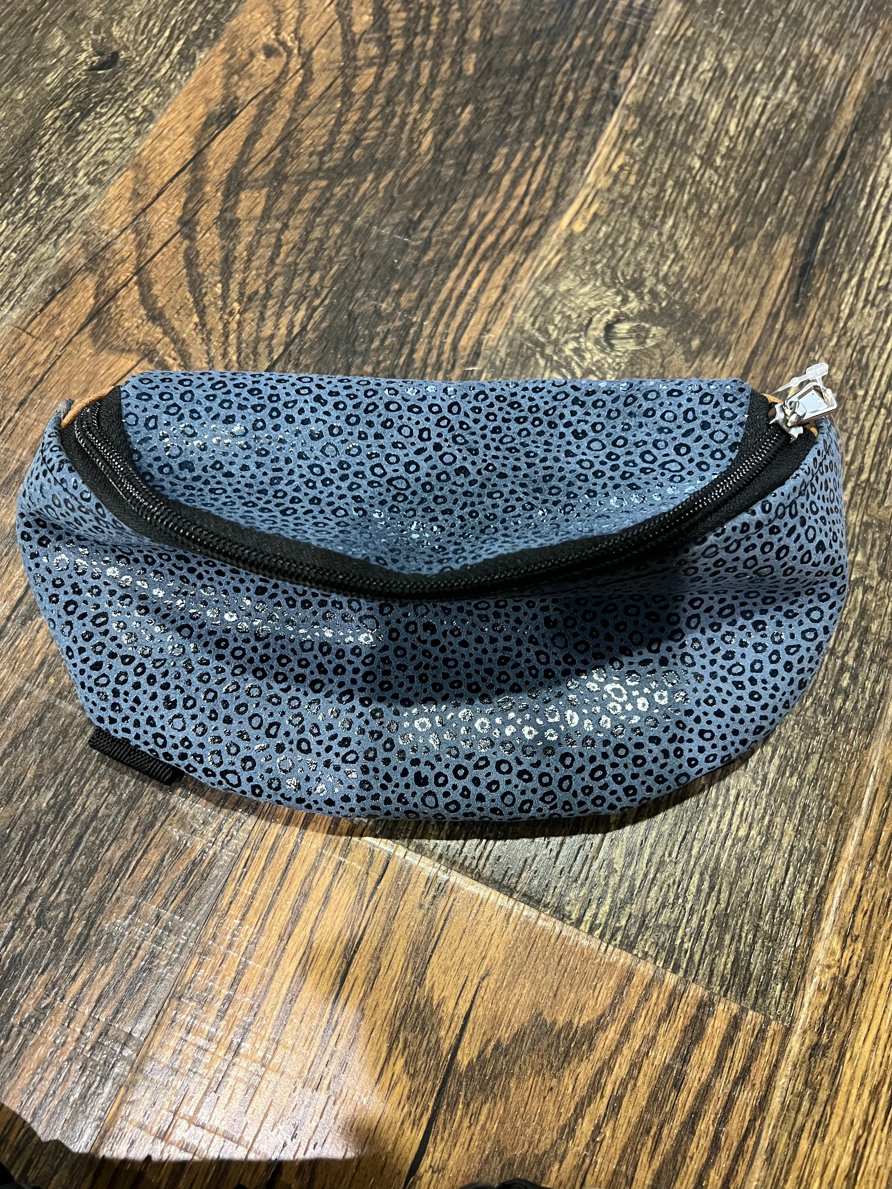 Assorted Prints and Colors Leather Saddle Pouch