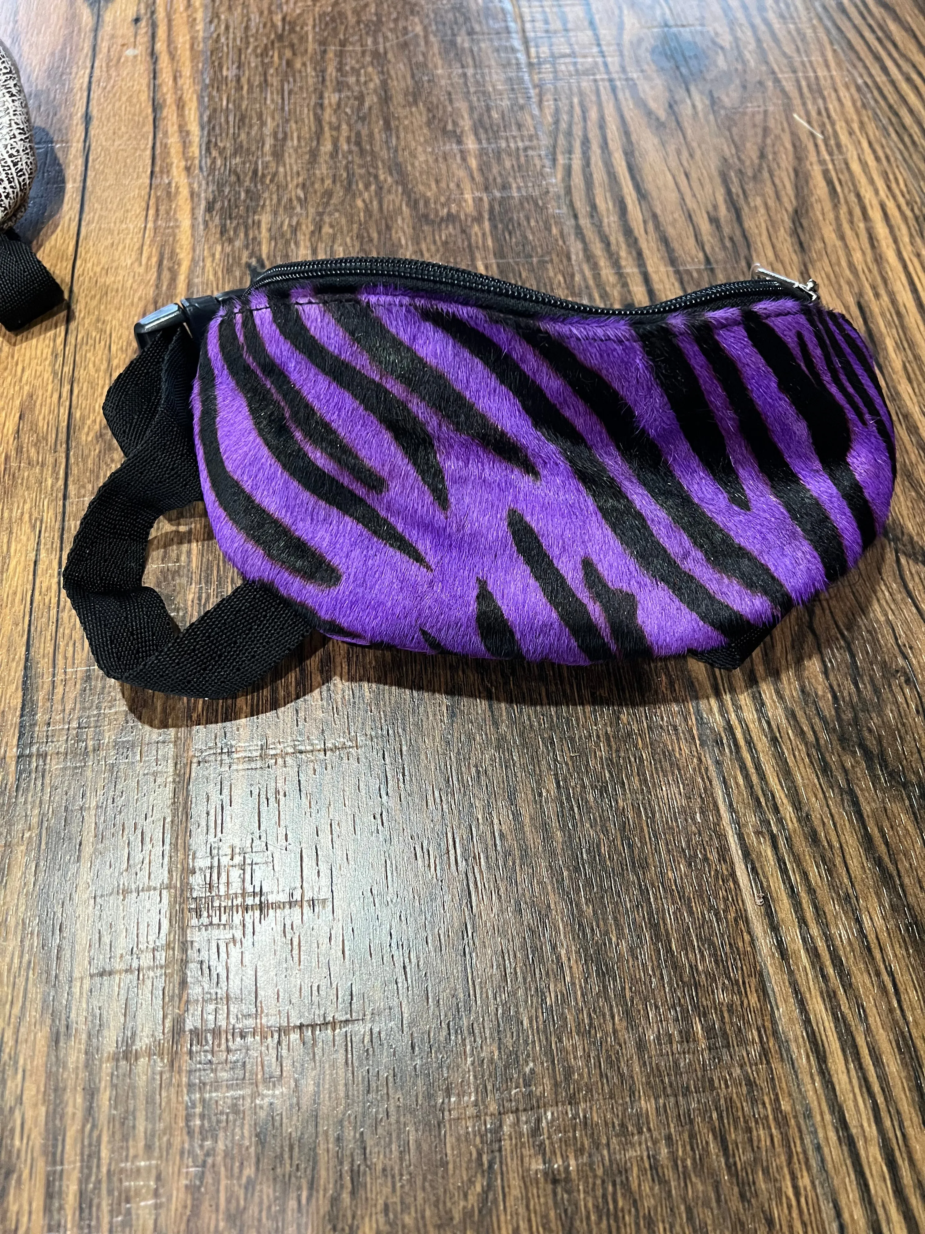 Assorted Prints and Colors Leather Saddle Pouch