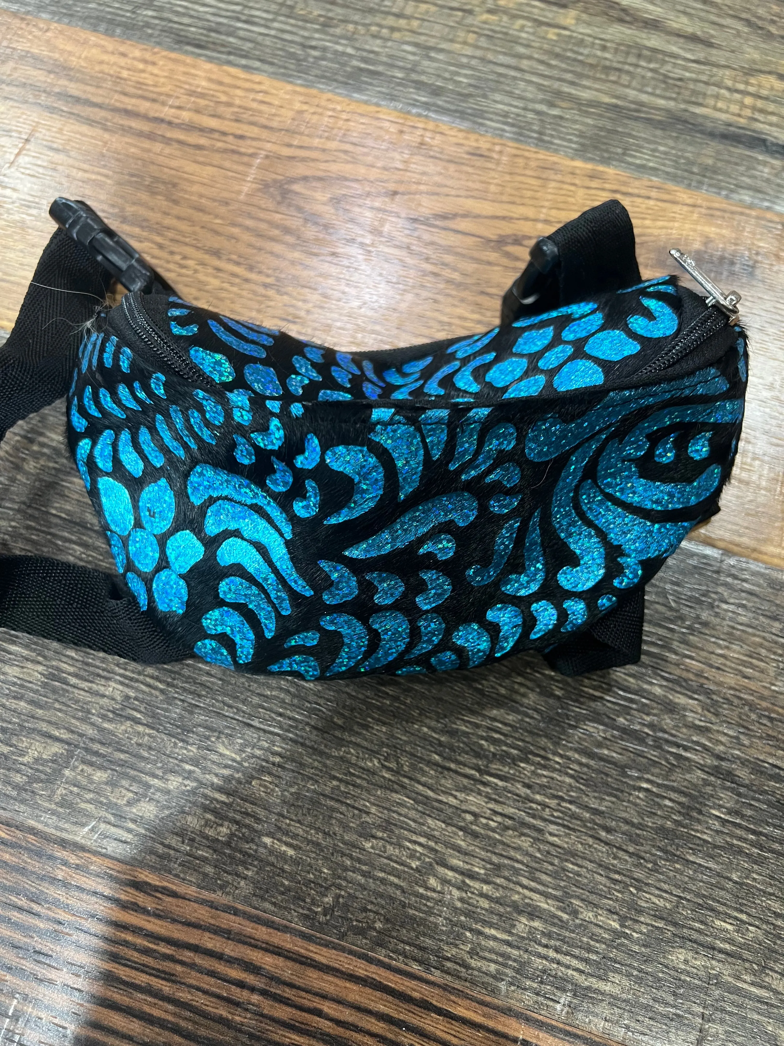Assorted Prints and Colors Leather Saddle Pouch