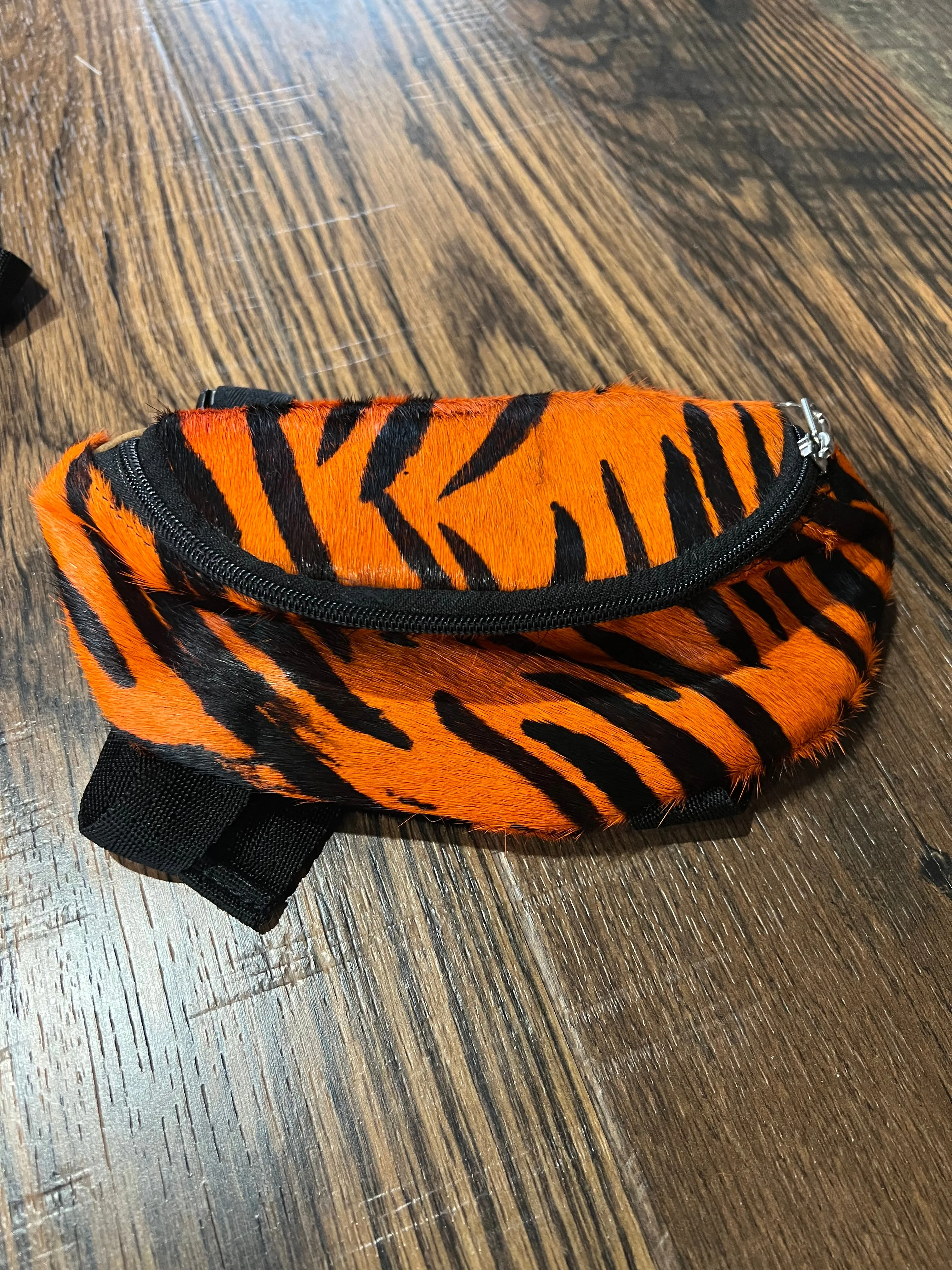 Assorted Prints and Colors Leather Saddle Pouch
