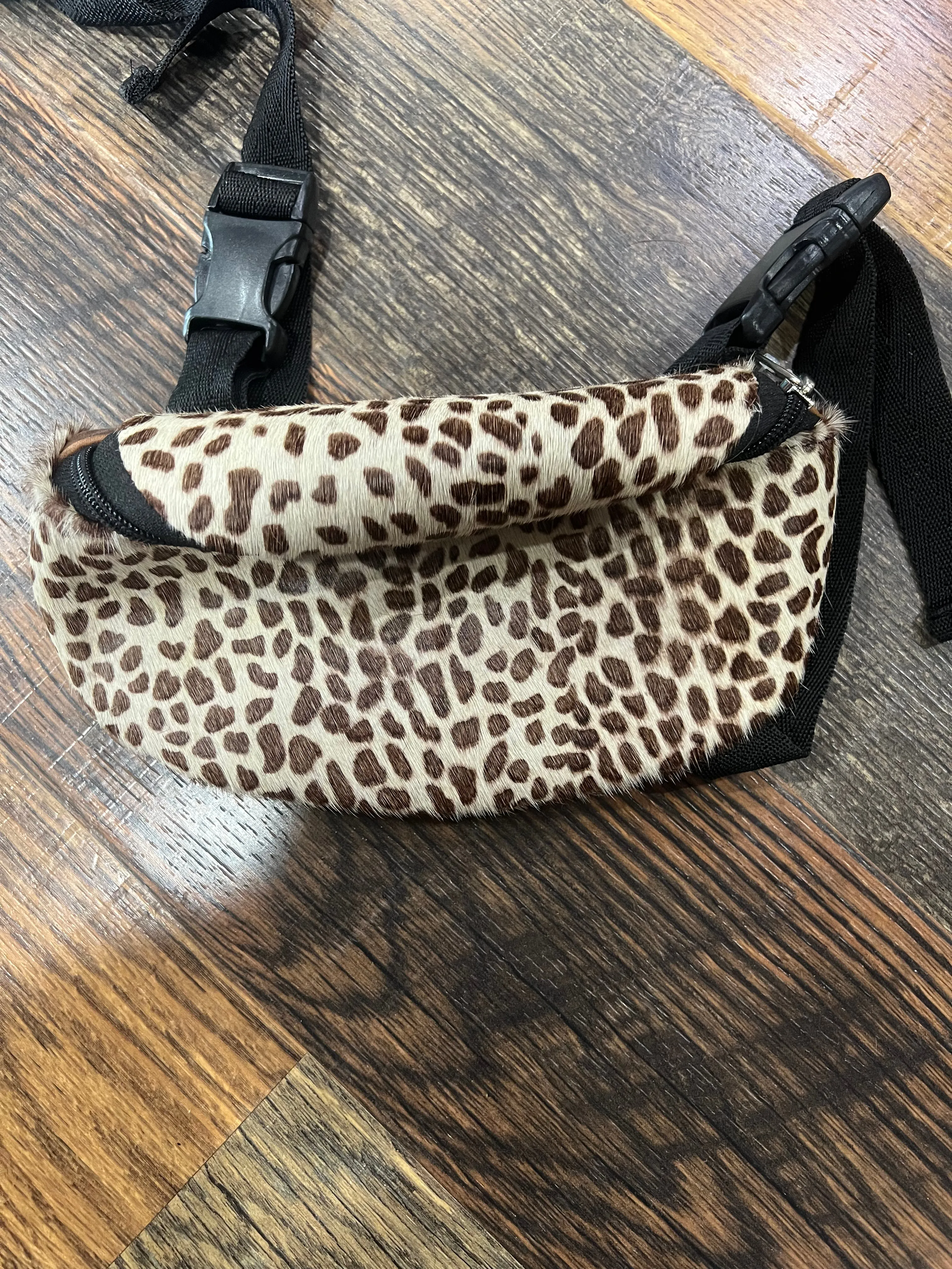 Assorted Prints and Colors Leather Saddle Pouch