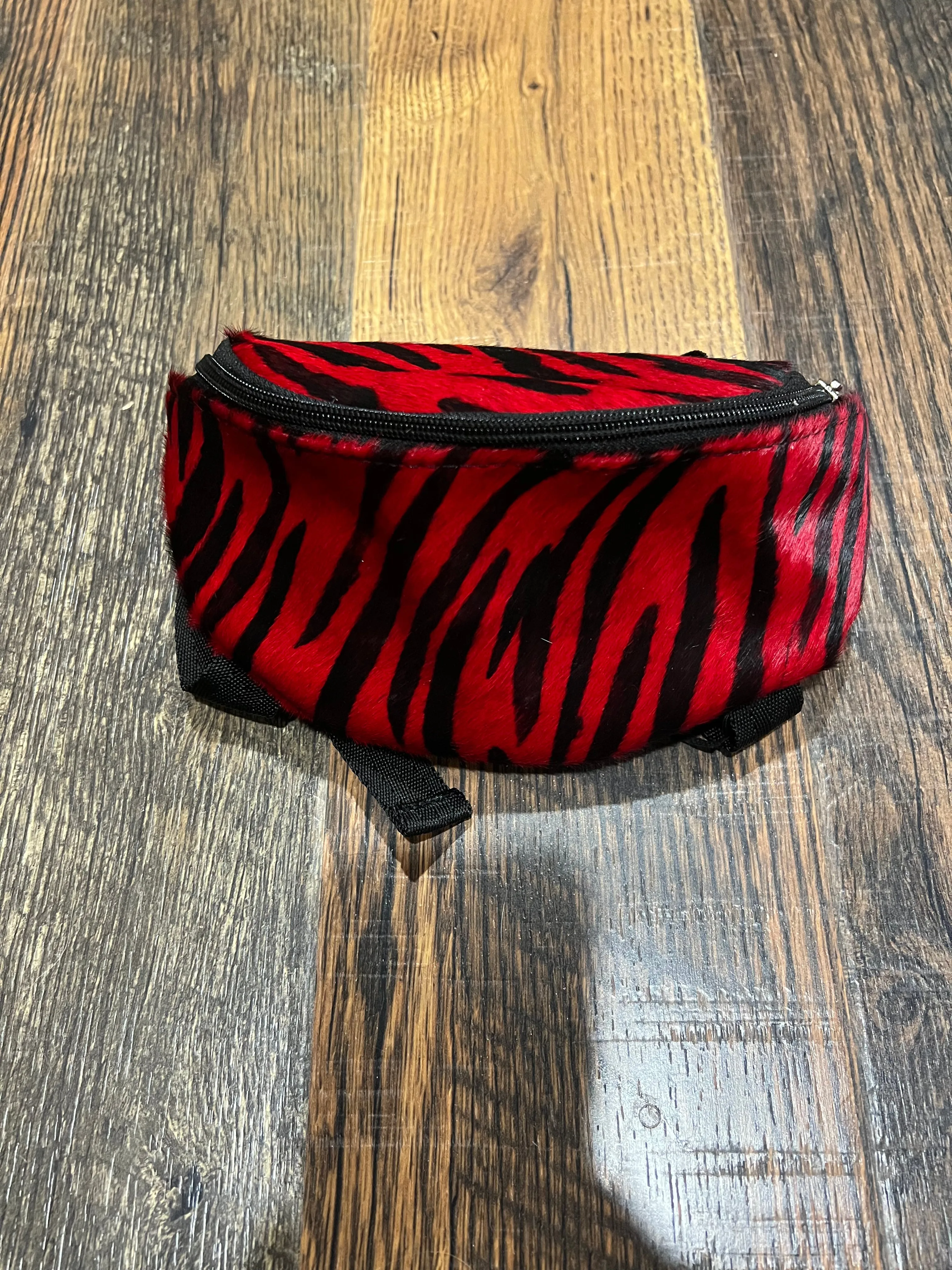 Assorted Prints and Colors Leather Saddle Pouch