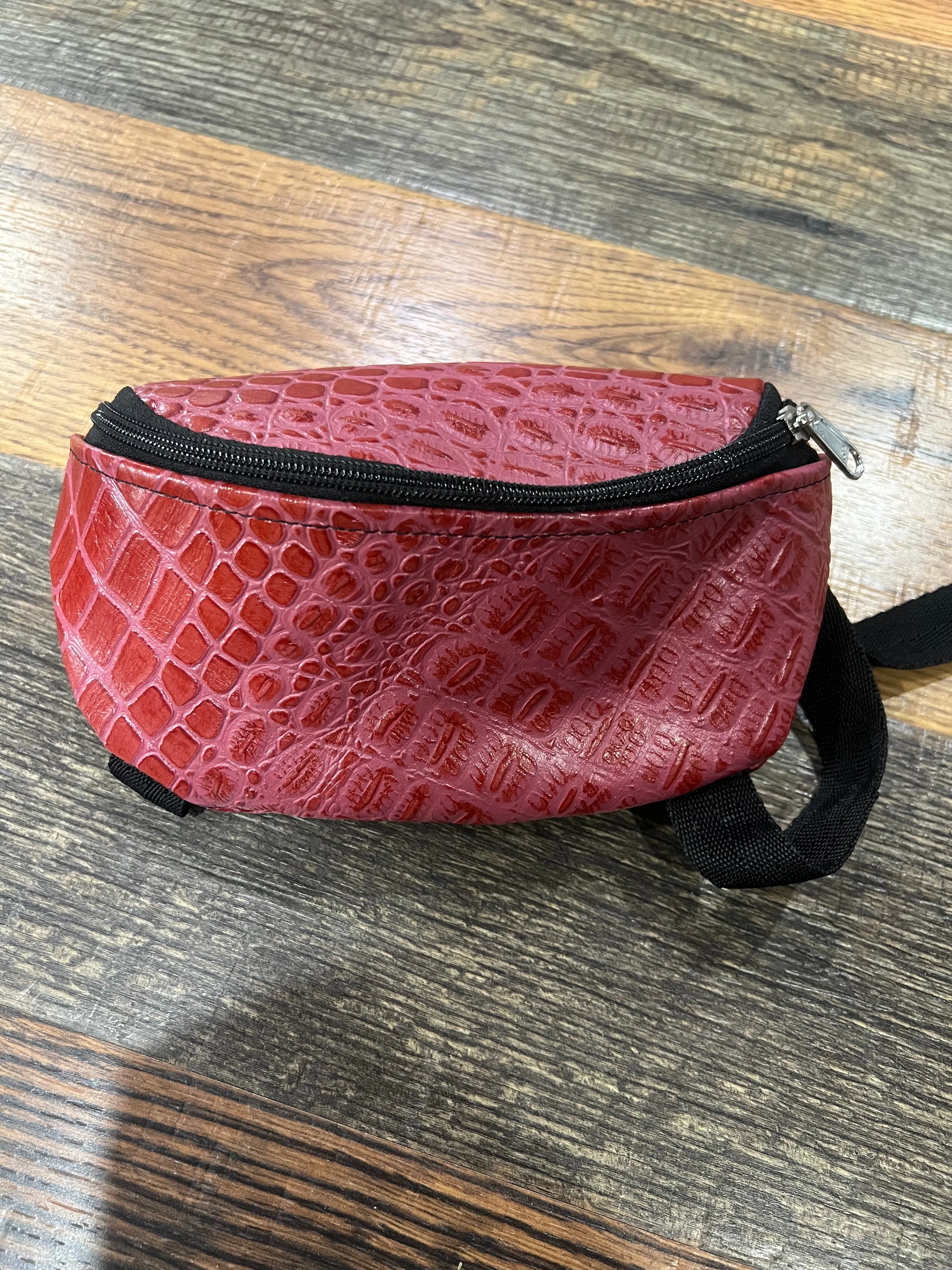 Assorted Prints and Colors Leather Saddle Pouch