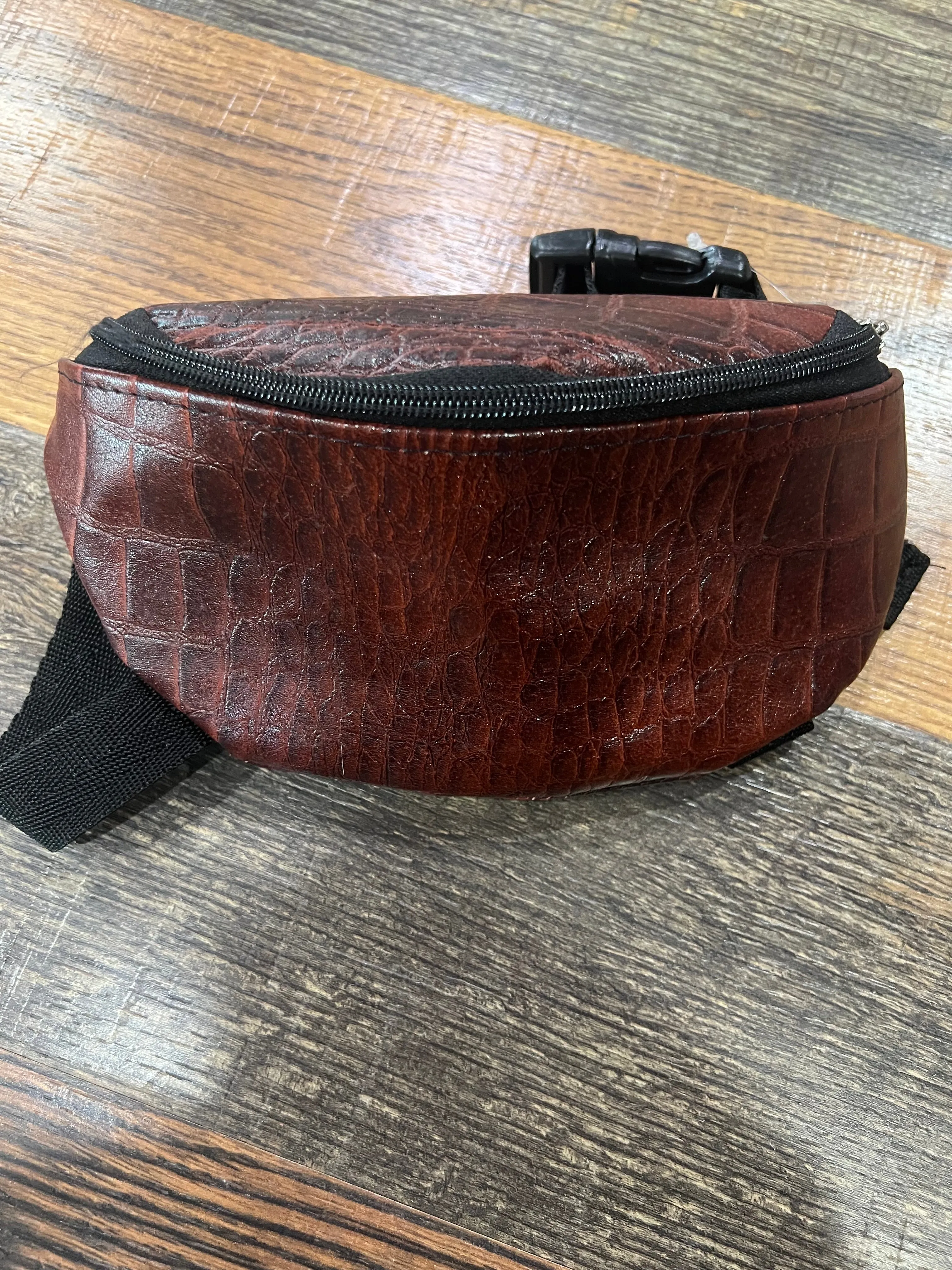 Assorted Prints and Colors Leather Saddle Pouch